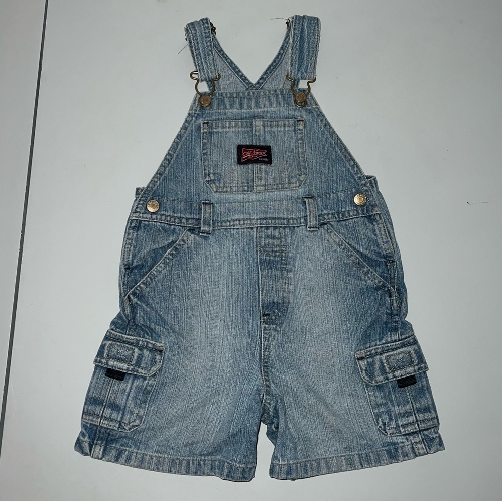 Light wash overalls